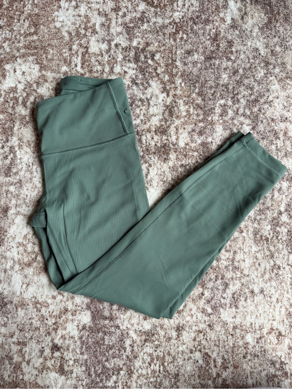 lululemon athletica High-Rise Ribbed Leggings in Sage Green